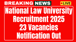 NLU Jodhpur Recruitment 2025 Apply Online for Associate Professor and Other 23 Posts