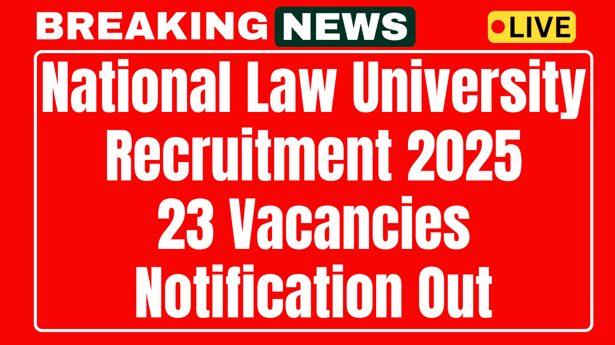 NLU Jodhpur Recruitment 2025 Apply Online for Associate Professor and Other 23 Posts