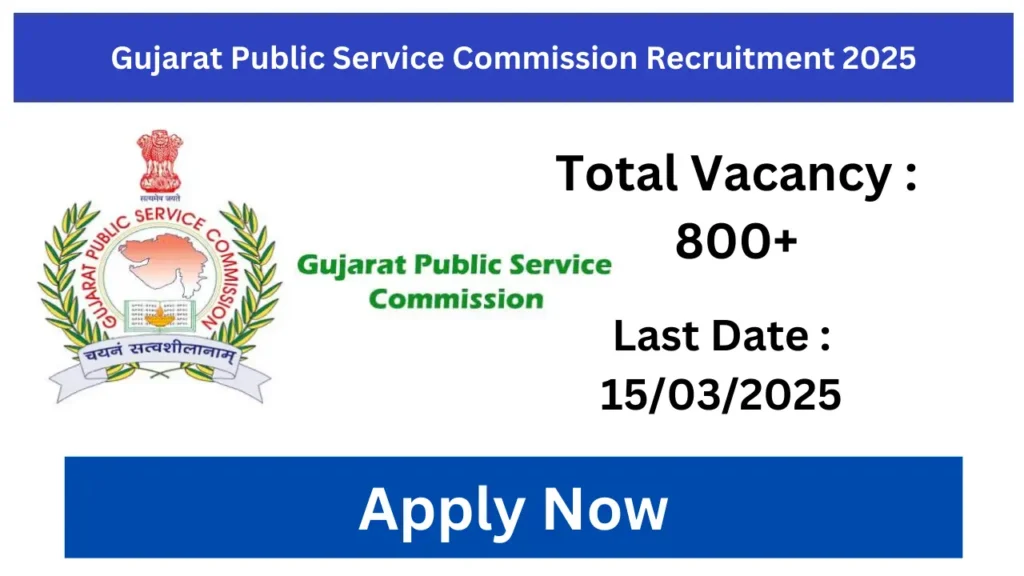Gujarat Public Service Commission Recruitment 2025