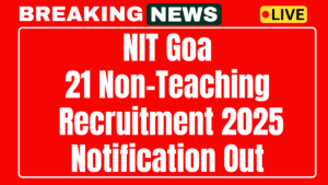 NITG Non Teaching Recruitment 2025