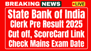 SBI Clerk Pre Result 2025