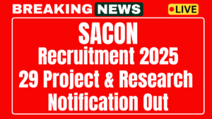 SACON Recruitment 2025