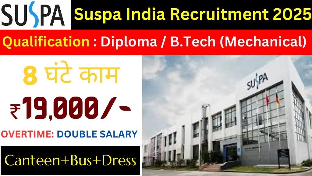 Suspa India Recruitment 2025