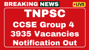 TNPSC CCSE Group IV Recruitment 2025