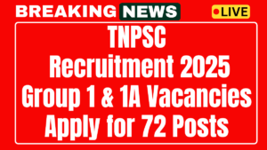 TNPSC Combined Civil Services Exam Recruitment 2025