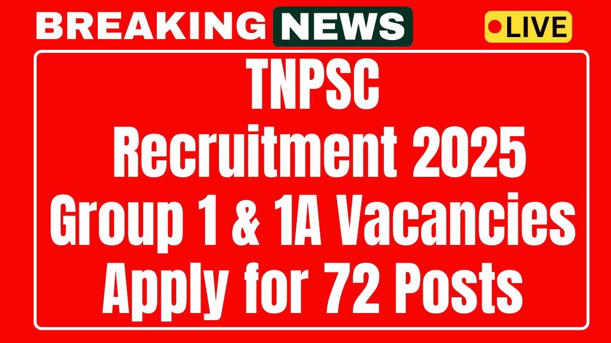 TNPSC Combined Civil Services Exam Recruitment 2025