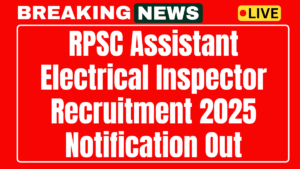 RPSC Assistant Electrical Inspector Recruitment 2025