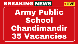 Army Public School Chandimandir Recruitment 2025