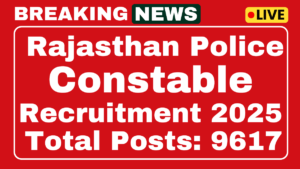 Rajasthan Police Constable Recruitment 2025