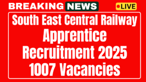 South East Central Railway Recruitment 2025