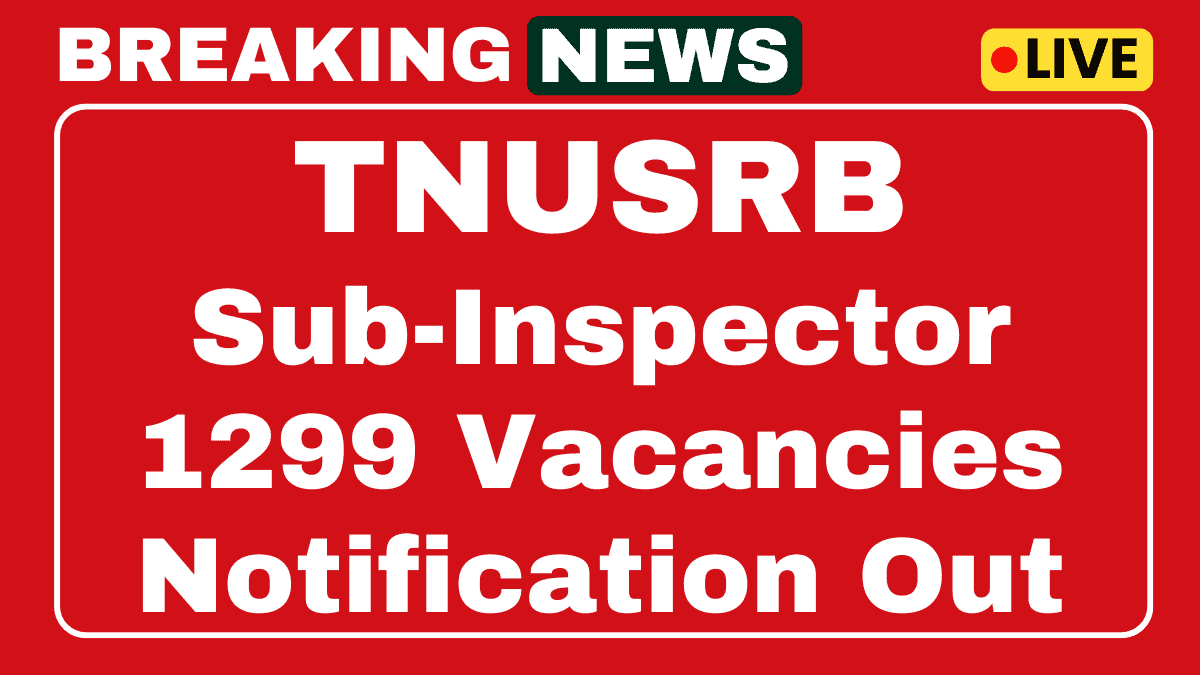 TNUSRB SI Recruitment 2025
