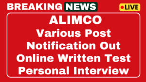 ALIMCO Various Post Recruitment 2025