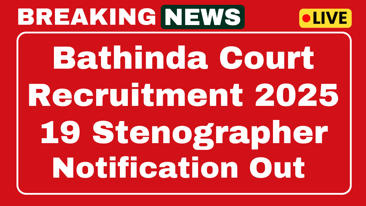 Bathinda Court Recruitment 2025