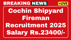 CSL Fireman Recruitment 2025
