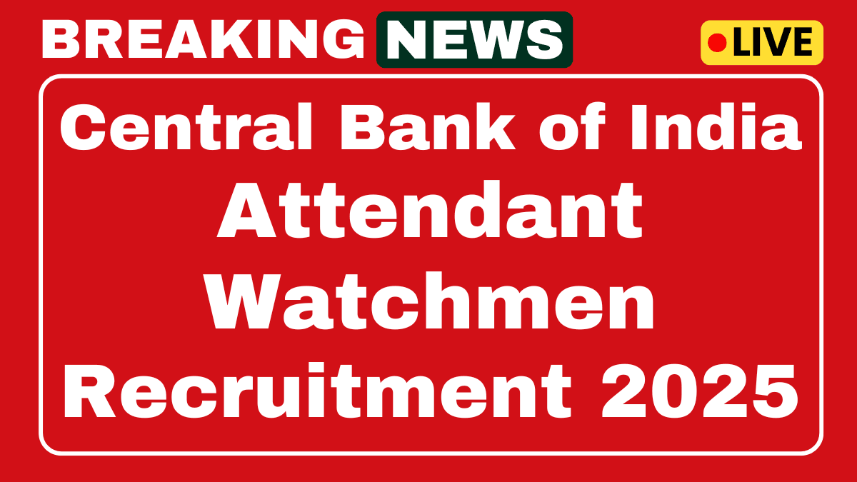 Central Bank of India Recruitment 2025