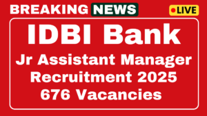  IDBI Bank Junior Assistant Manager Recruitment 2025