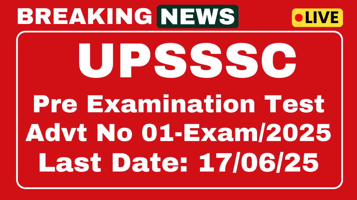UPSSSC Preliminary Examination Test PET Recruitment 2025