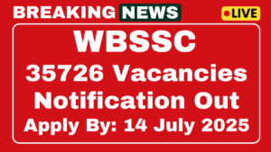 WBSSC Assistant Teachers Recruitment 2025