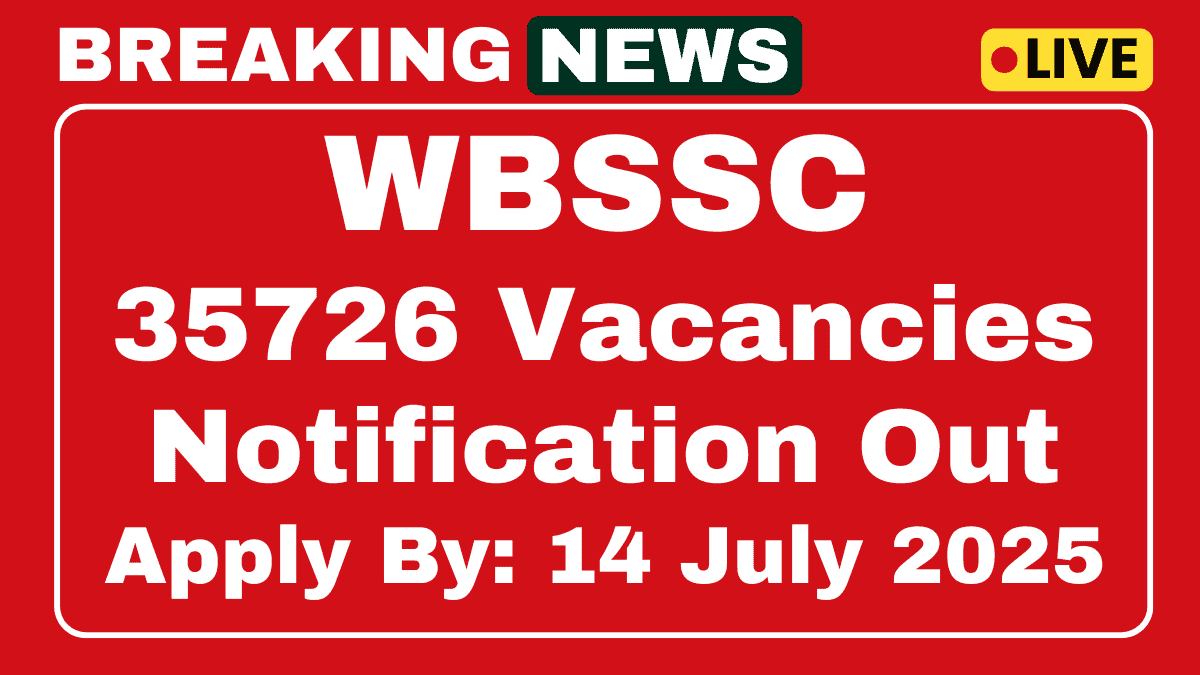 WBSSC Assistant Teachers Recruitment 2025