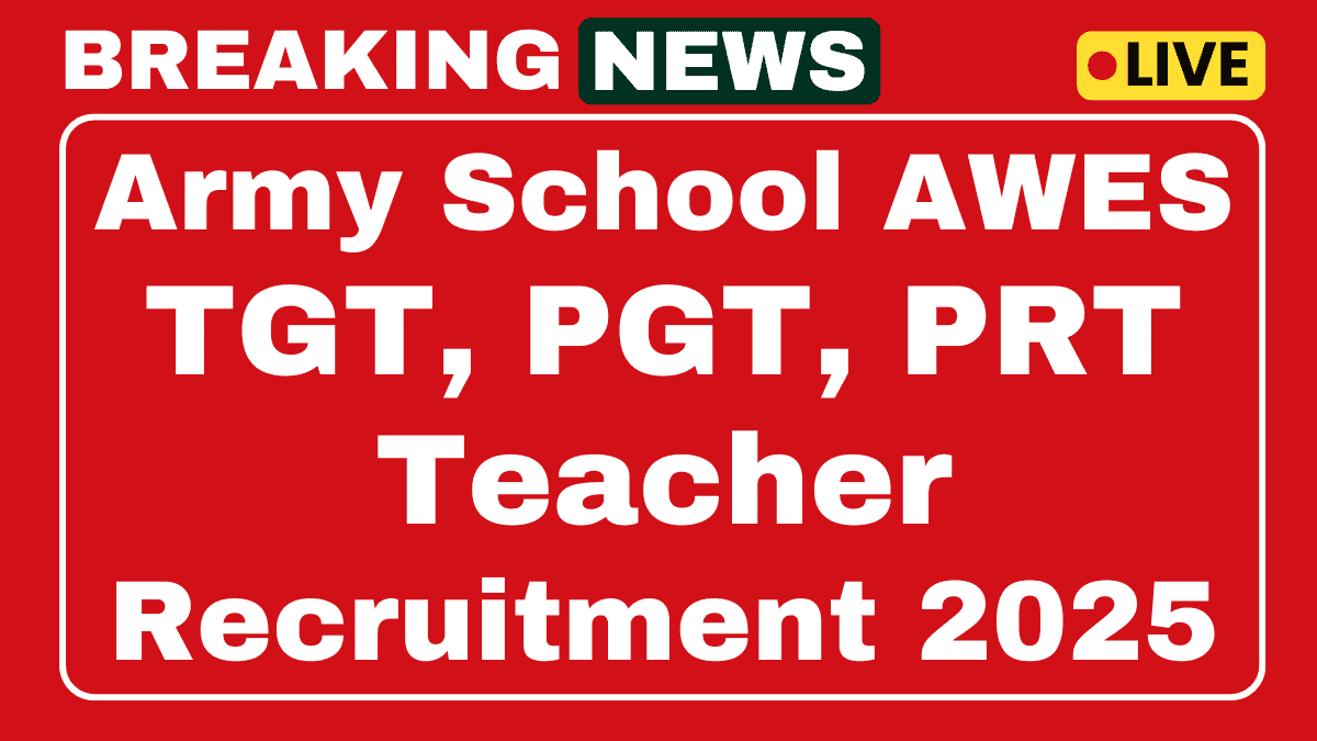 Army School AWES Recruitment 2025