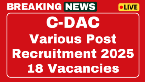 C-DAC Various Post Recruitment 2025