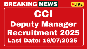 CCI Manager, Deputy Manager Vacancy