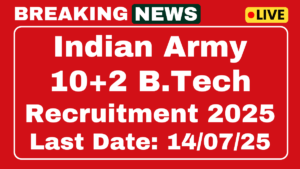 Indian Navy 10+2 (B.Tech) Cadet Entry 2026