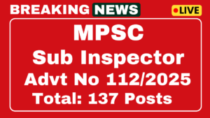 MPSC Sub Inspector Recruitment 2025