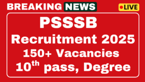 PSSSB Inspectors, Naib Tehsildar Recruitment 2025