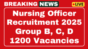 SGPGI Lucknow Nursing Officer Recruitment 2025