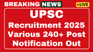 UPSC Scientific Officer, Specialist, ACIO Recruitment 2025