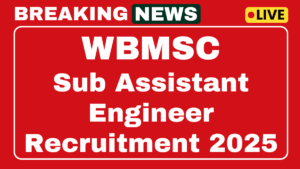 WBMSC Recruitment 2025
