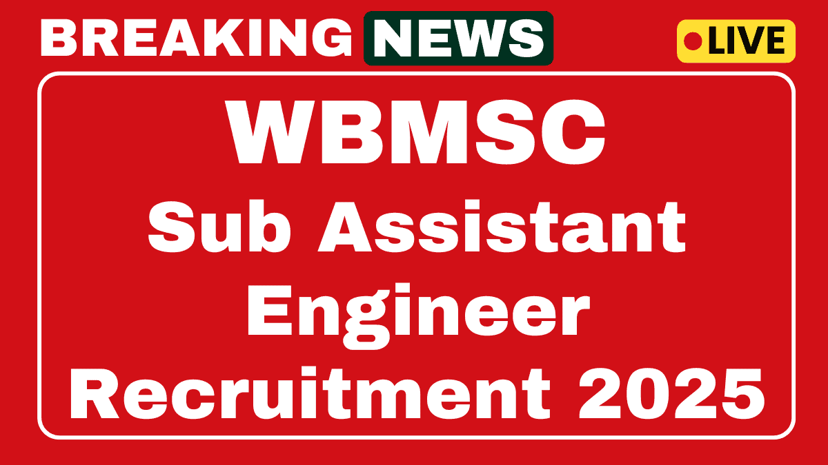 WBMSC Recruitment 2025