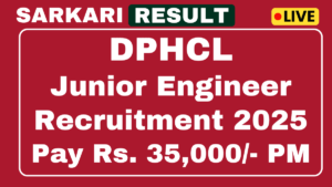 DPHCL Junior Engineer Recruitment 2025