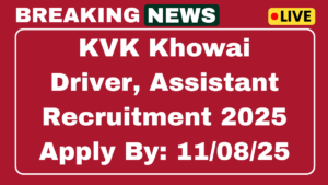 KVK Khowai Recruitment 2025