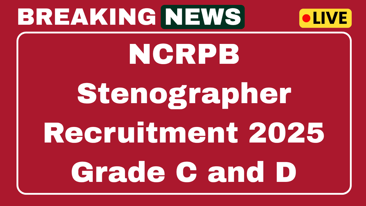 NCRPB Stenographer Recruitment 2025