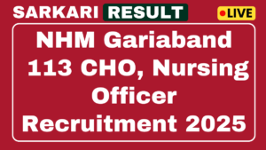 NHM Gariaband Recruitment 2025