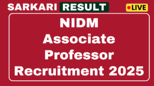 NIDM Associate Professor Recruitment 2025