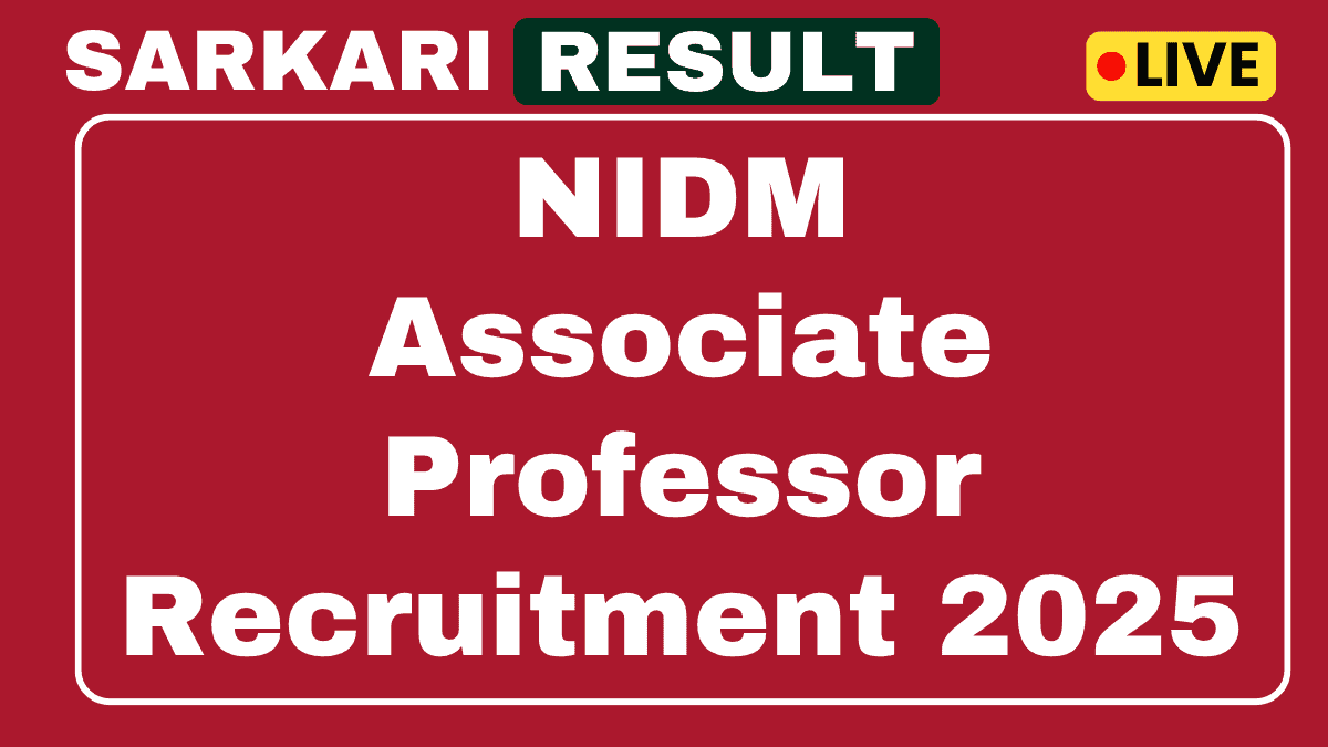 NIDM Associate Professor Recruitment 2025