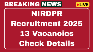 NIRDPR Recruitment 2025