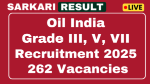 Oil India Workpersons Recruitment 2025