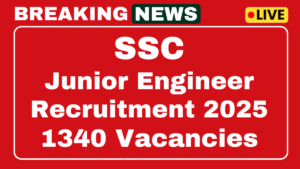 SSC Junior Engineer Recruitment 2025