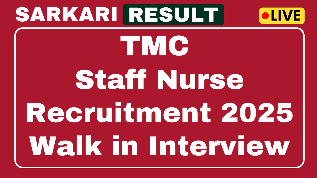 TMC Staff Nurse Recruitment Walk IN