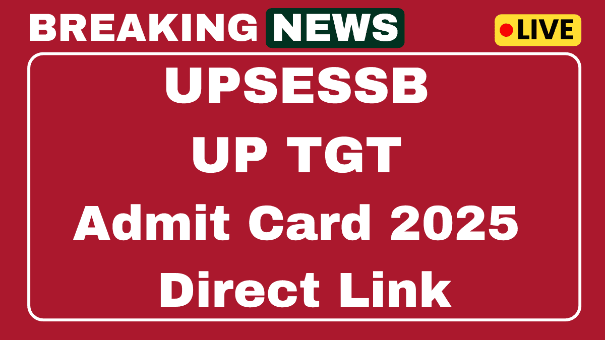 UP TGT Admit Card 2025 Download Link