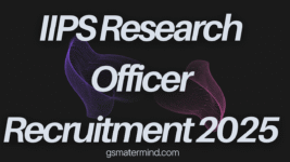IIPS Research Officer Recruitment 2025