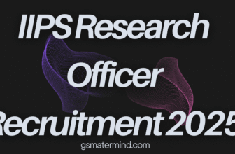 IIPS Research Officer Recruitment 2025