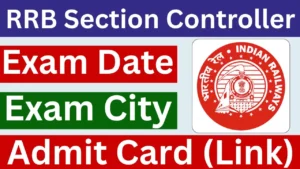 RRB 368 Section Controller Vacancy Exam City Details - PunjabJobAlert.com