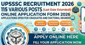 UPSSSC 115 Various Vacancies Online Form 2026 - PunjabJobAlert.com