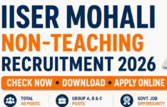 IISER Mohali Non-Teaching Vacancy Online Form 2026 – PunjabJobAlert.com