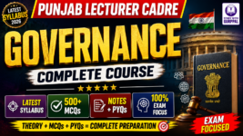 Punjab Lecturer Cadre Political Science Governance Course